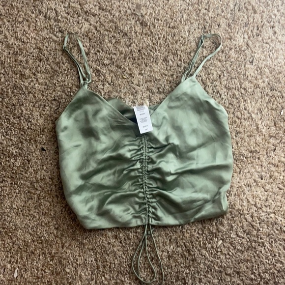 Wilfred Tops - Sage green satin verso camisole